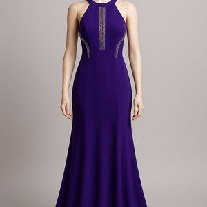 Elegant Purple Evening Gown – Size 4